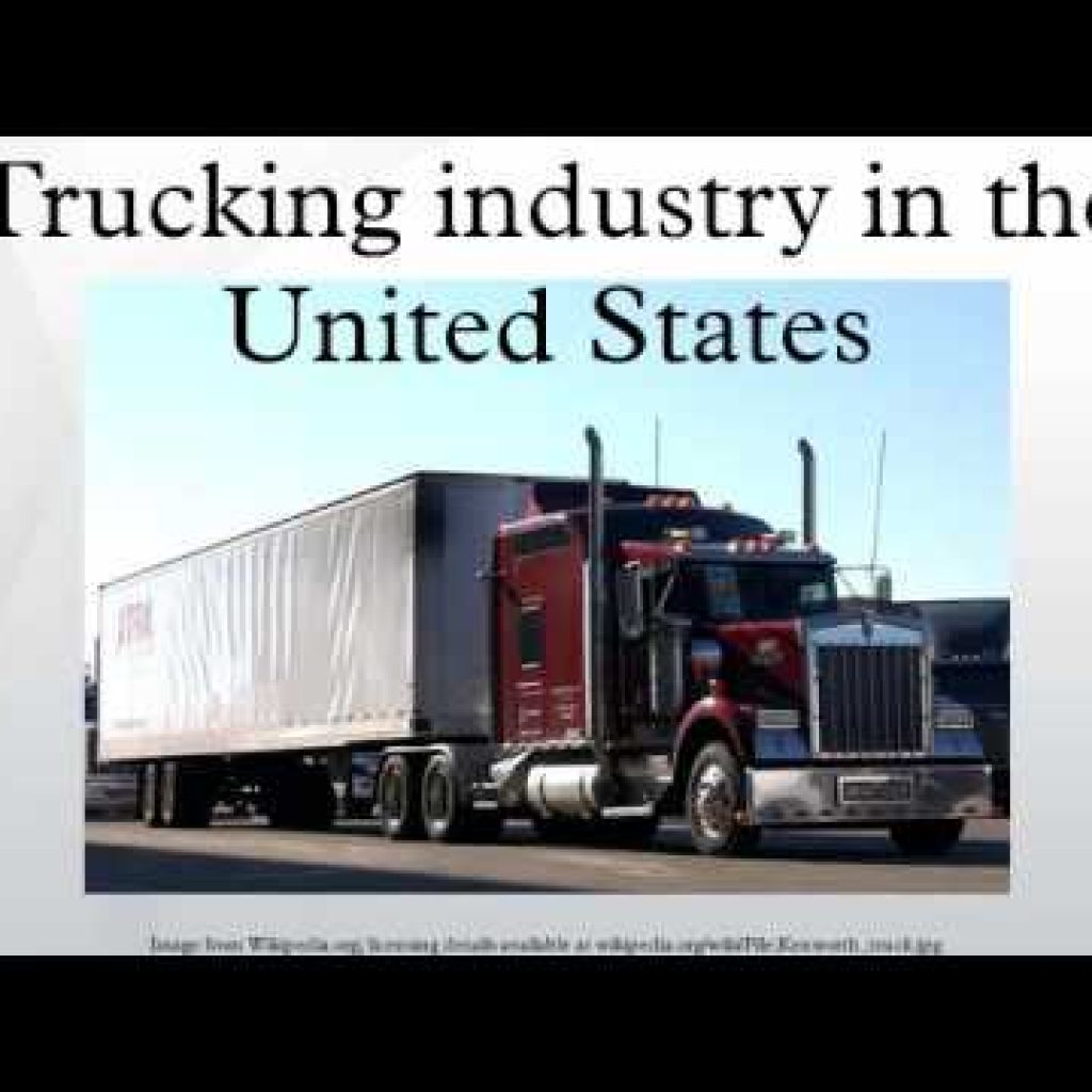 Trucking field in the United States