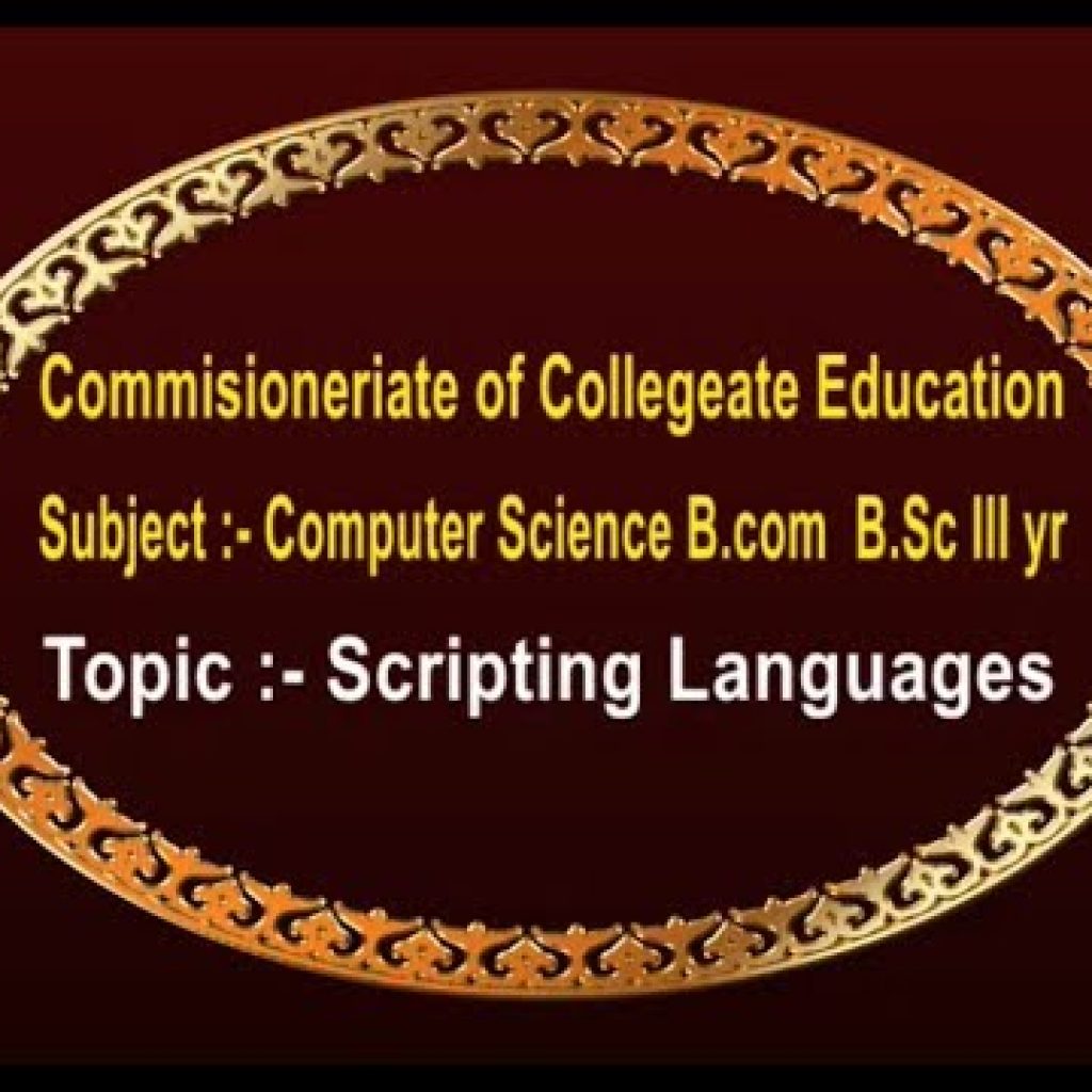 T-SAT || CCE || Laptop Science – Scripting Languages || Reside with S.Yamuna Rani