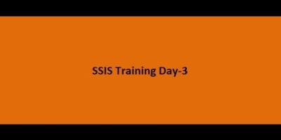 SSIS Training Day 3 – Execute SQL task, Script Task, For Each ADO Enumerator