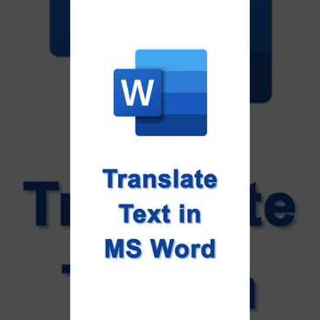 MS Word Trick: Translate Text in 4 Steps! #shorts #msword