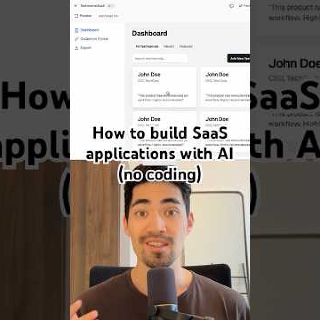 How to build SaaS applications with AI (no coding)