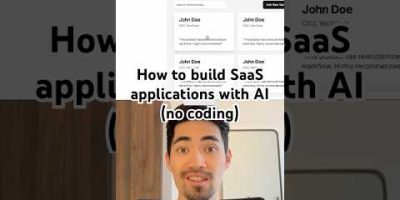 How to build SaaS applications with AI (no coding)