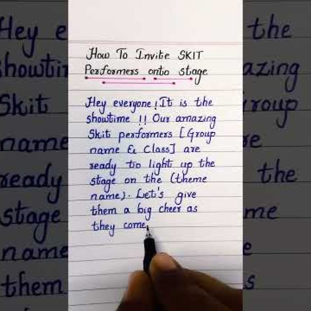 SKIT PERFORMANCE ANCHORING SCRIPT| #shorts #trending #anchoringscript