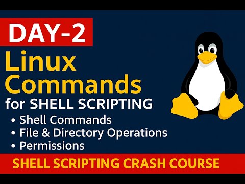 Day 2 | Linux Commands for Shell Scripting in Hindi 🔥 | Crash Course ...