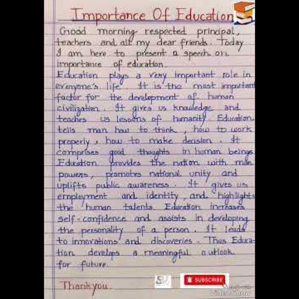 Importance of education l essay on importance of education l speech on importance of education