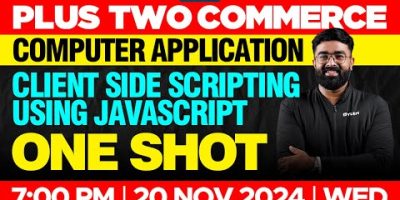 Plus Two Commerce – Computer Application | Client Side Scripting Using Javascript – One Shot