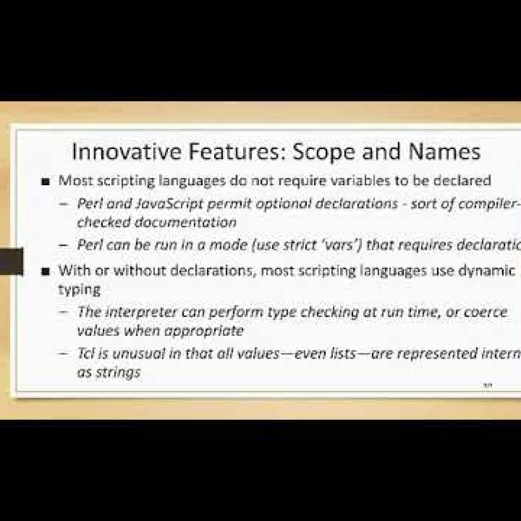 MODULE 5 :Innovative Features of Scripting Language