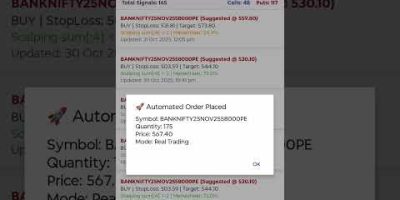 Dark Logic Automated trading bot #nifty50 #trading #highfrequencytrading #banknifty