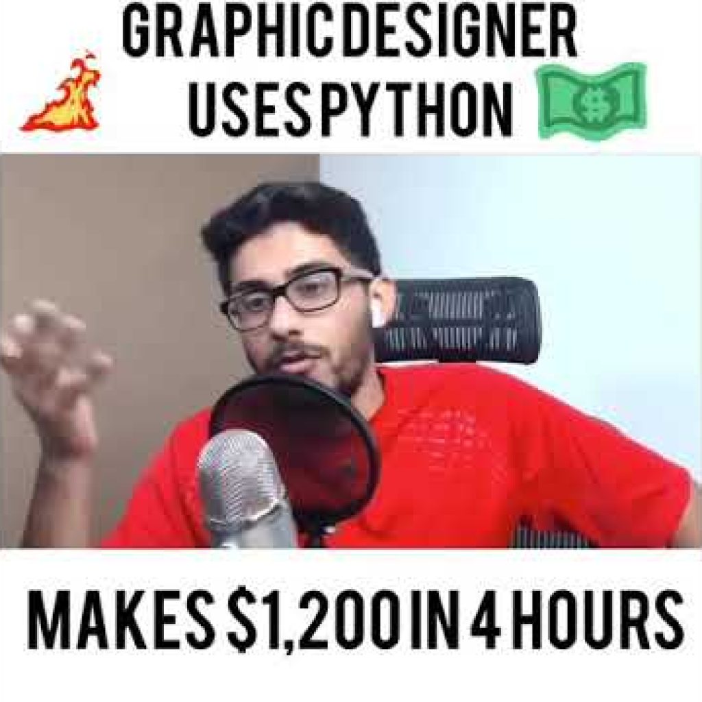 Graphic designer uses Python to make $1,200 in 4 hours