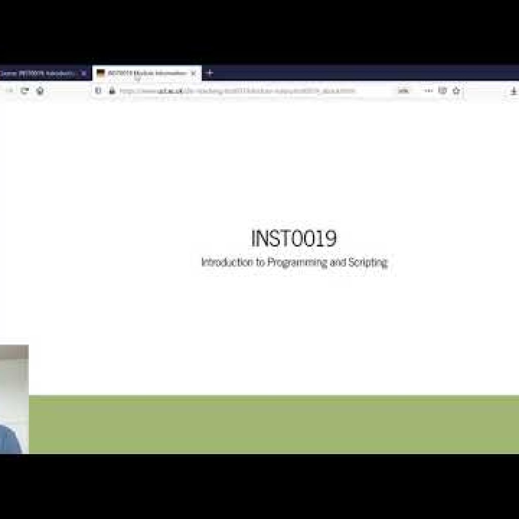 Dr Oliver Duke-Williams – UCL Information Studies (Introduction to Programming and Scripting)