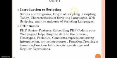 Introduction to Scripting Languages