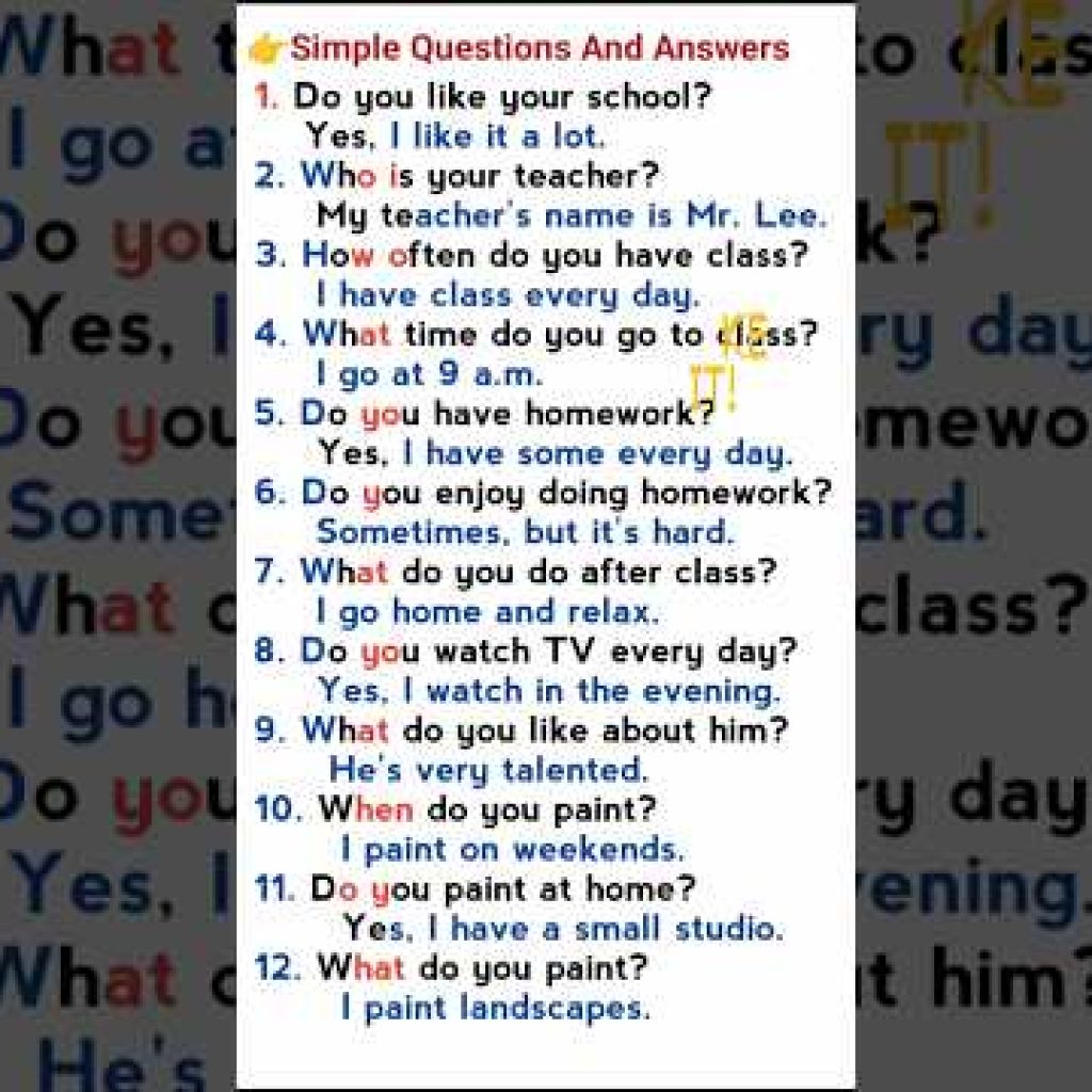 English conversation practice
