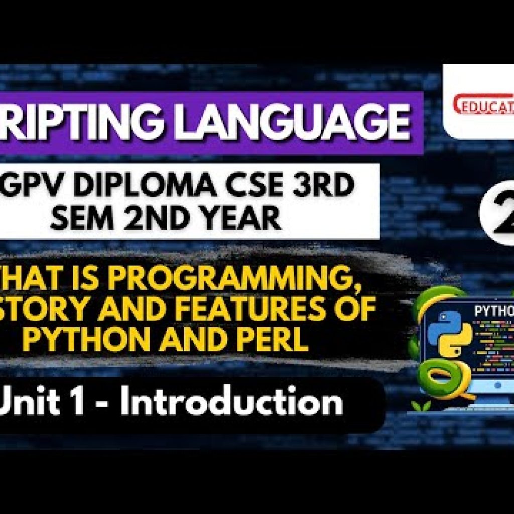 What is Programming? | Scripting Language RGPV Diploma CSE 3rd Sem 2nd Year