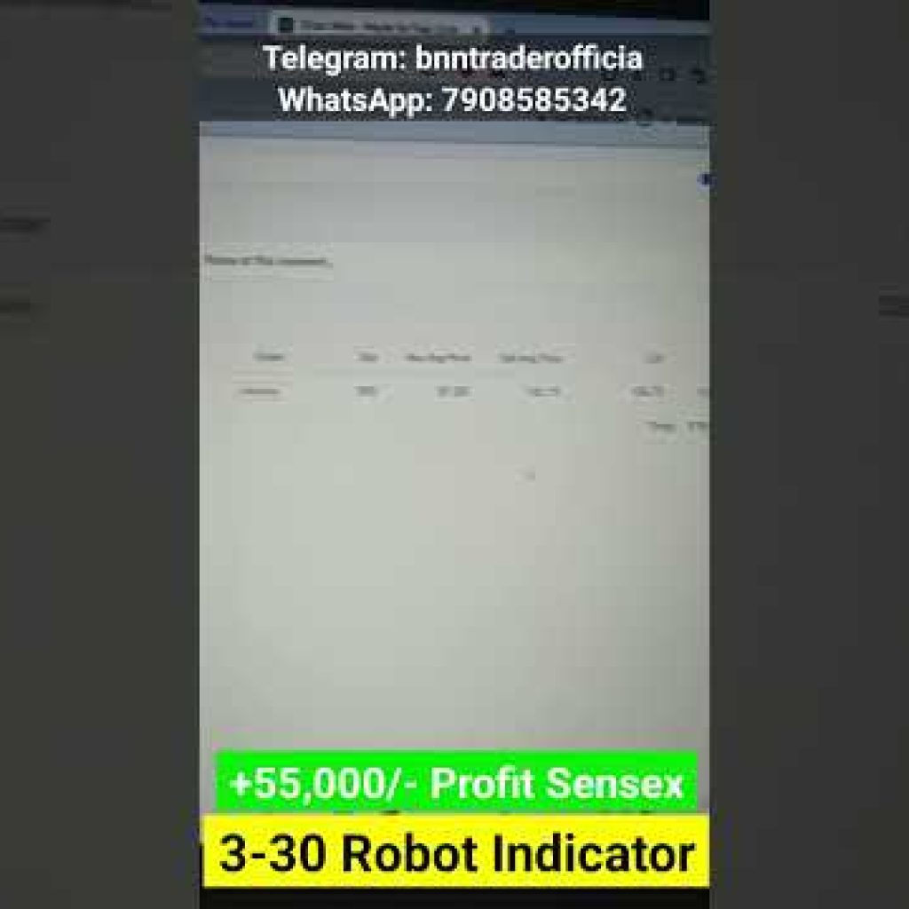3 30 Ka Formula Trading | +55,000/- Profit IN Sensex | 3 30 Robot #stockmarket #trading