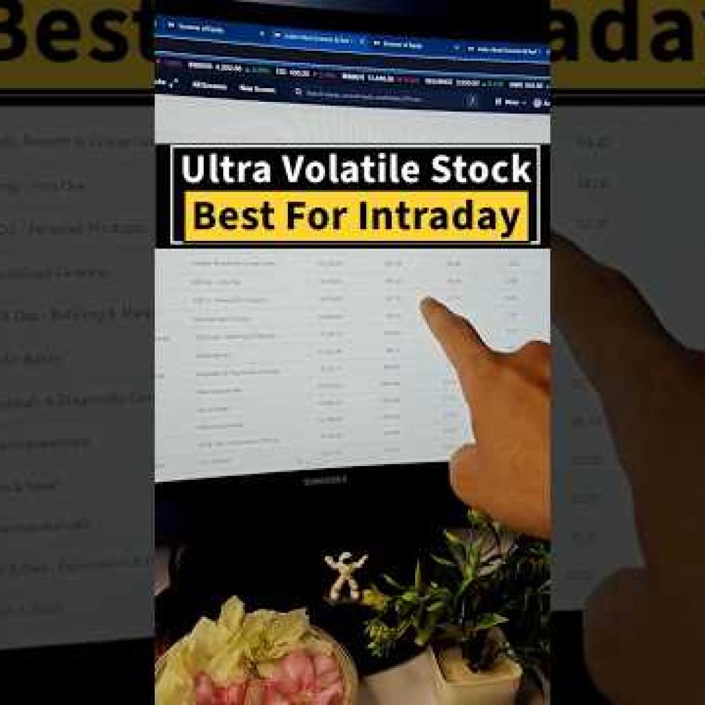 Ultra High Volatile Stocks For Intraday Trading  #stockmarket #volumepricetrading