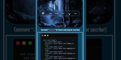 Beautiful Glassmorphism Navigation Bar UI #webdevelopment #coding #navigation #webdesign