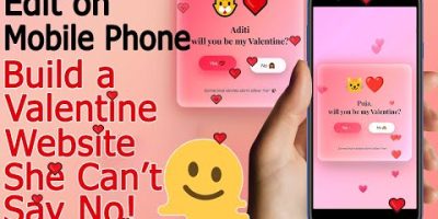 😍 How to Create a Valentine Website She Can’t Say No! ❤ Edit in Mobile Phone | HTML CSS & JavaScript