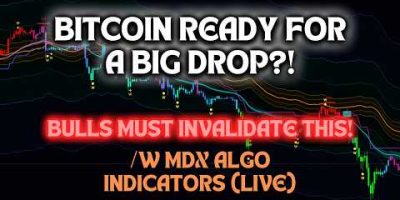 BITCOIN READY TO DROP?!  WATCH THESE LEVELS!!! /w MDX ALGO INDICATORS(Live)