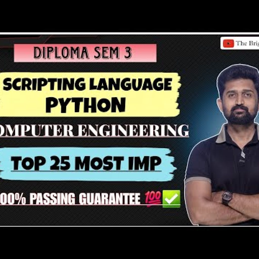 SCRIPTING LANGUAGE PYTHON TOP 25 MOST IMP QUESTIONS FOR GTU EXAM | GTU DIPLOMA ENGINEERING SEM 3
