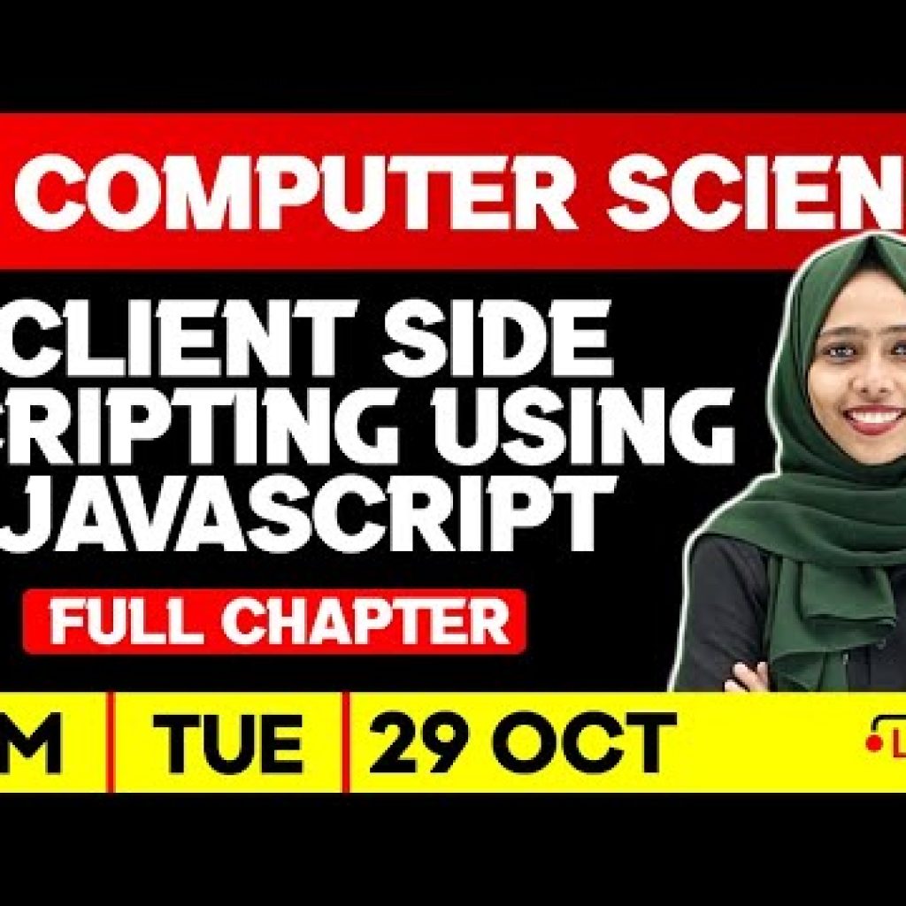 Plus Two Computer Science  | Client-Side Scripting Using JavaScript | Full Chapter | Exam Winner