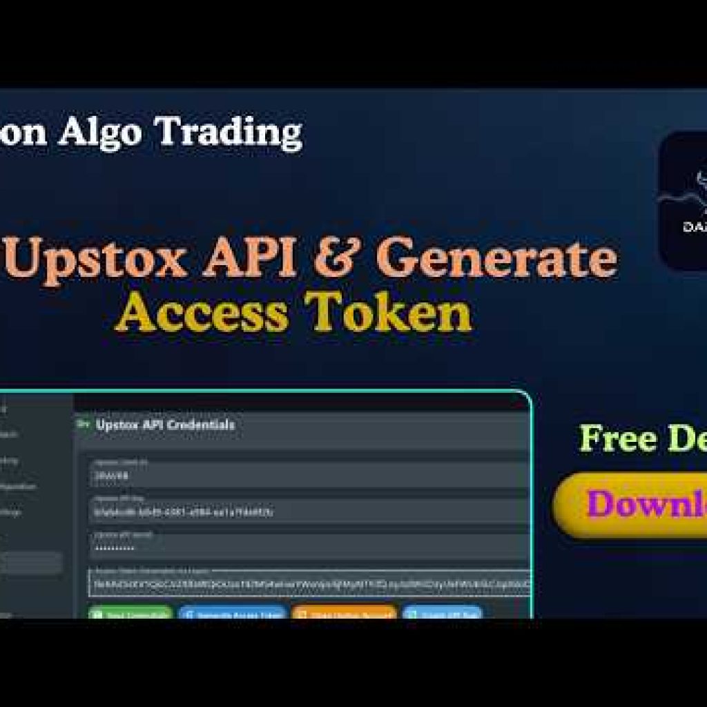 How to Create Upstox API & Generate Access Token for Algo Trading , Upstox Developer API Setup