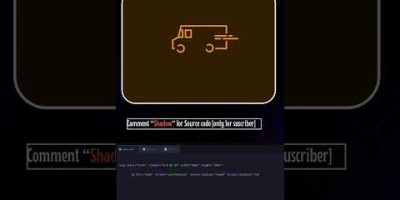 Delivery 🚚  loading effect using html css JavaScript #coding #code #webdesign #uidesign
