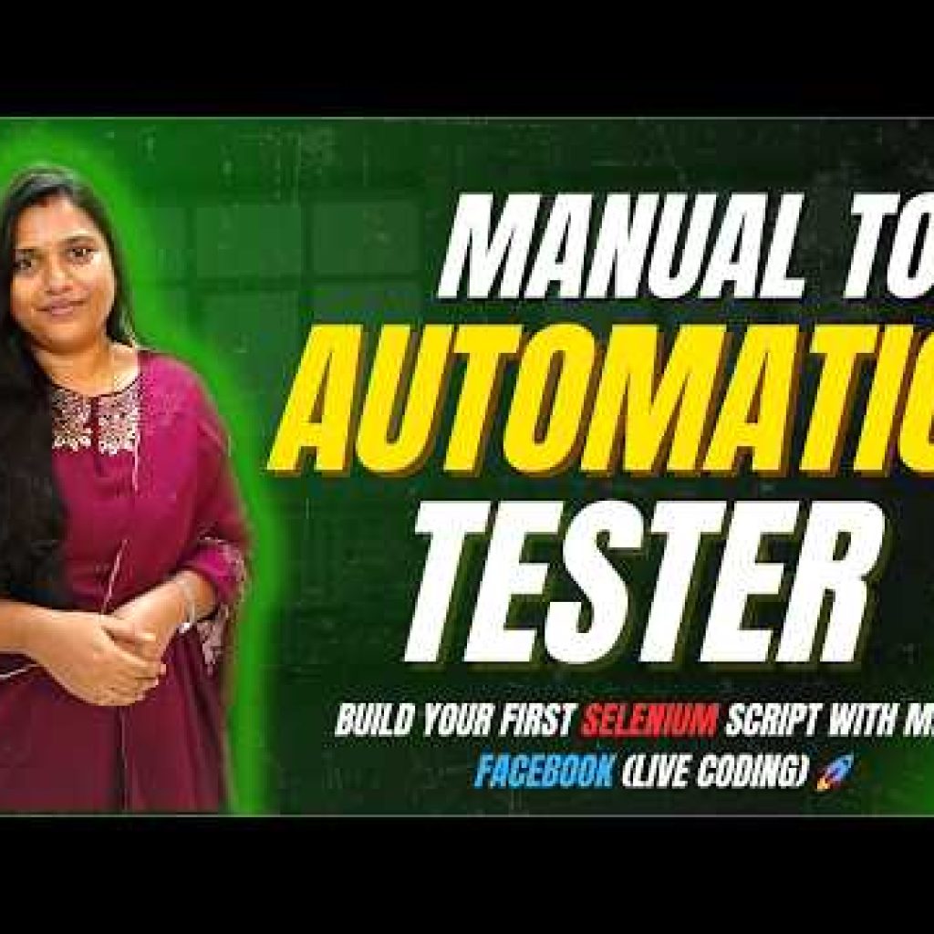 Manual to Automation Tester: Build Your First Selenium Script with Me on Facebook (LIVE Coding) 🚀