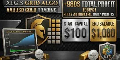 2026 Backtest | Watch This Bot Turn $100 into $1080 on XAUUSD! 🤯 | Aegis Grid Algo [No Voice]