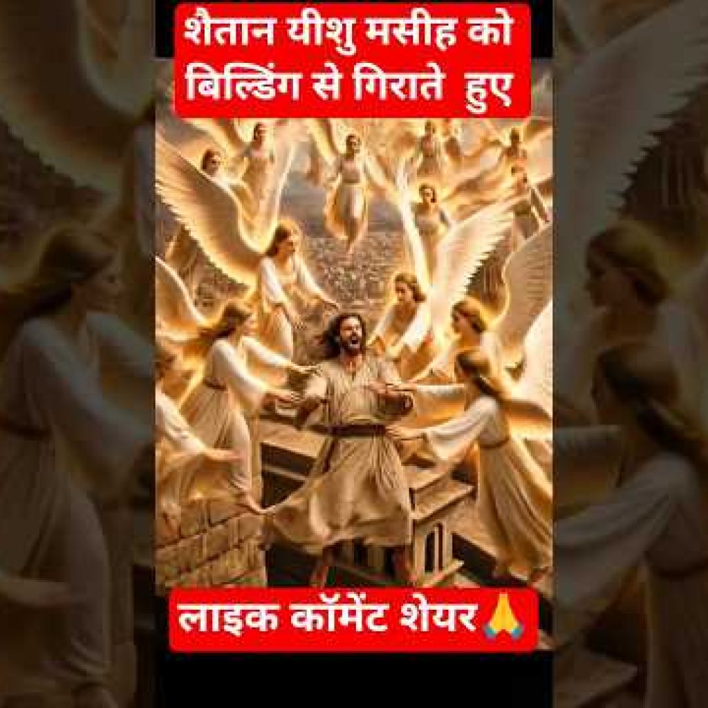 🤔देखें शैतान ने यीशु को कैसे बिल्डिंग से धक्का मार कर कैसे गिराया 🤔#new #ai #jusus #video #new #ai