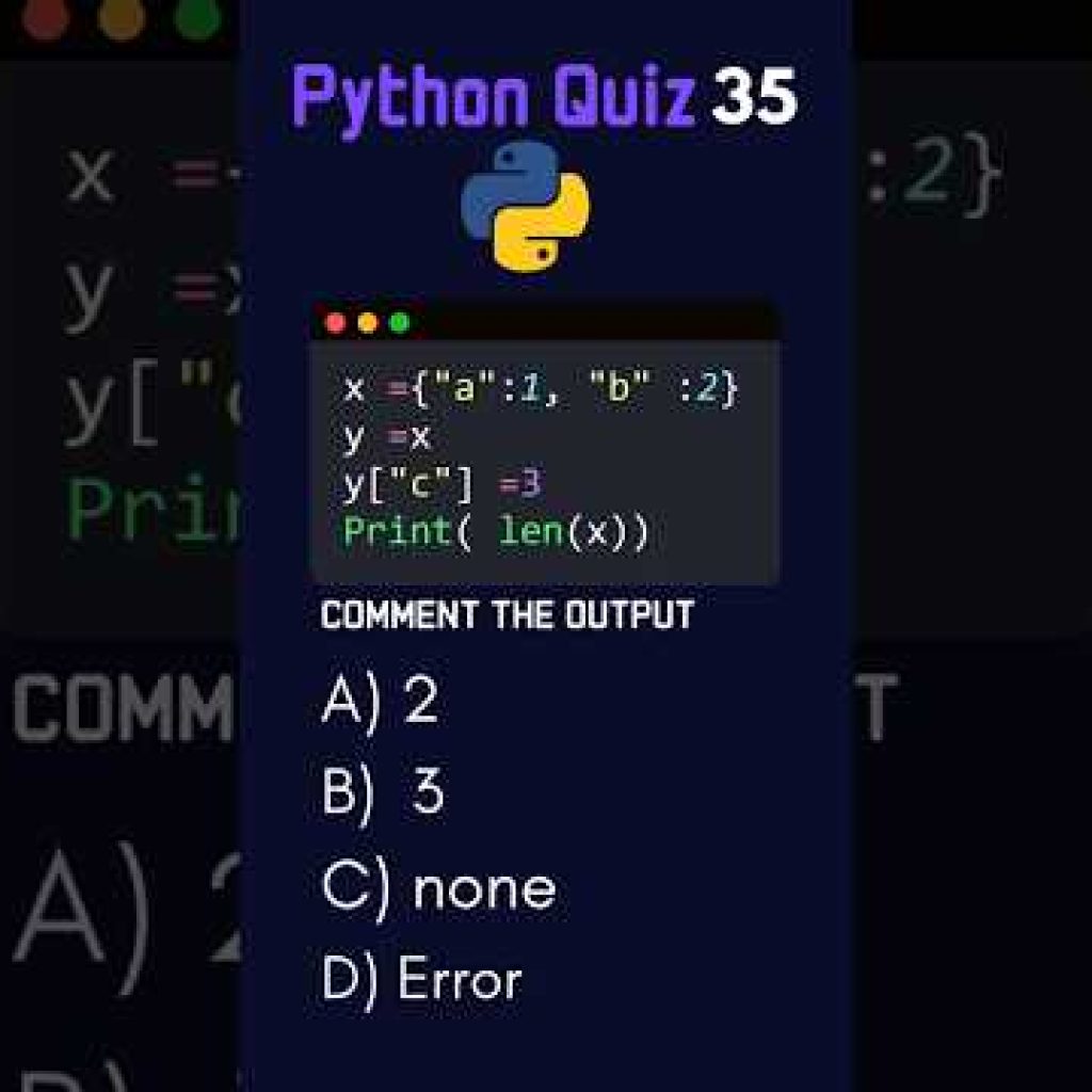 Python MCQ Test Your Brain 🧠 35 #tech #python