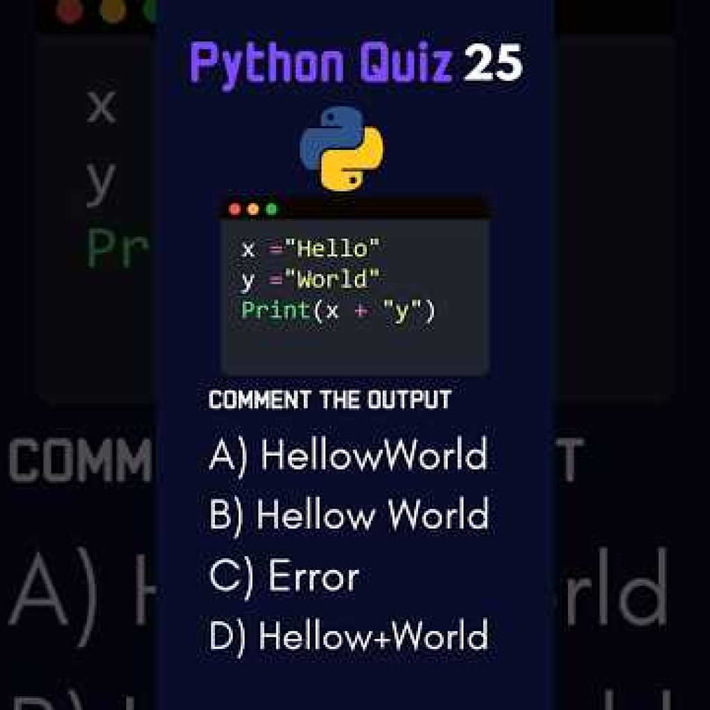Python MCQ Test Your Brain 🧠 25 #tech #python