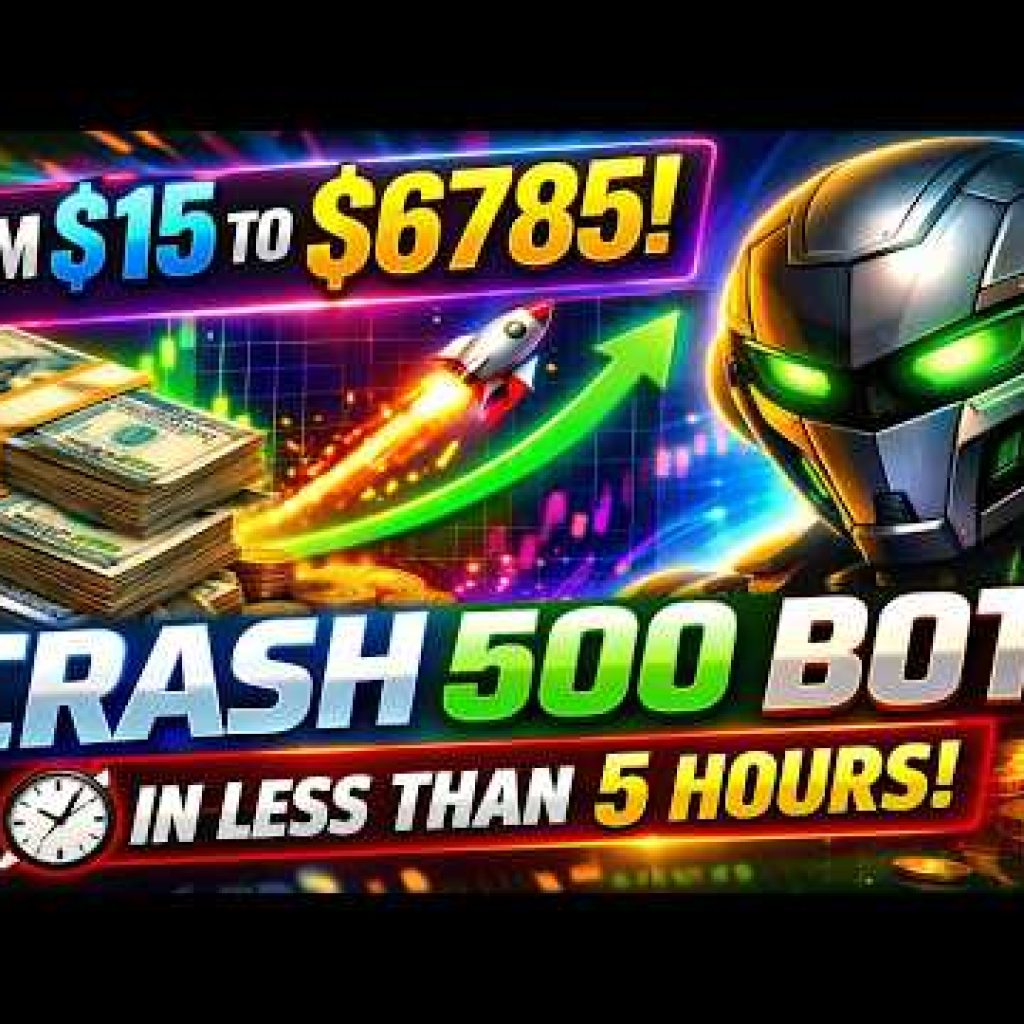 $15 TO $6,785 IN LESS THAN 5 HOURS | CRASH 500 BOT RESULTS