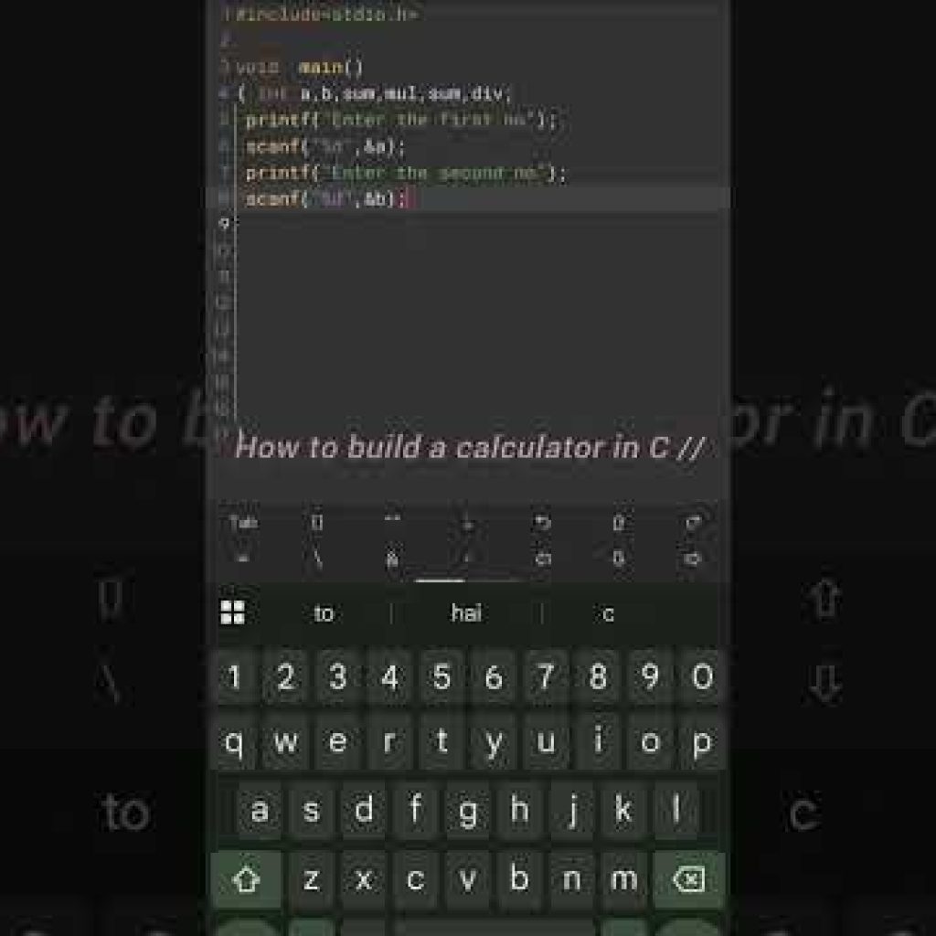Make a Calculator In C👆