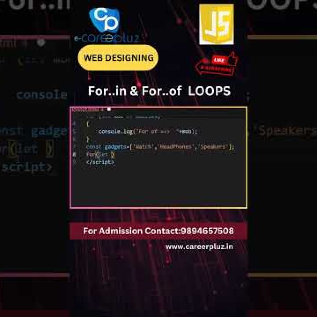 For in and For of Loops in Java script  #javacodinginterview #javascript #programming