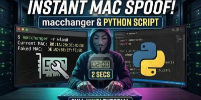 How to Change MAC Address | Change MAC adress in every 2 seconds Auto Python Script #cybersecurity