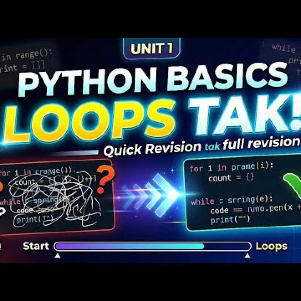 Python Basics One Shot (Unit 1) Till Loops in 5 Min ⚡ Quick Revision for Beginners & Exams