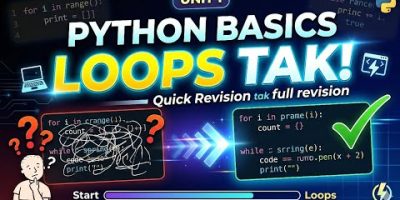Python Basics One Shot (Unit 1) Till Loops in 5 Min β‘ Quick Revision for Beginners & Exams