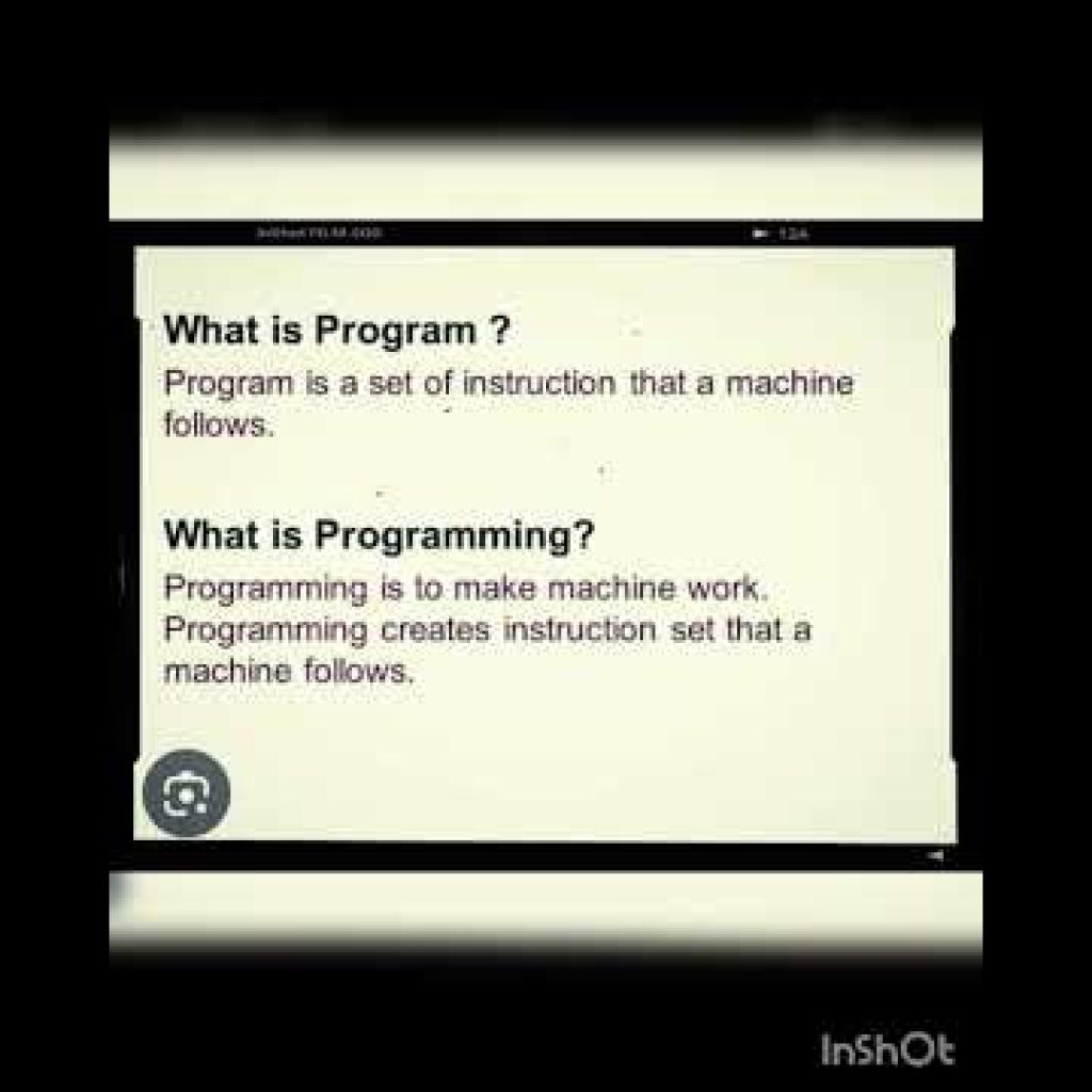 definition of Program and Programming.