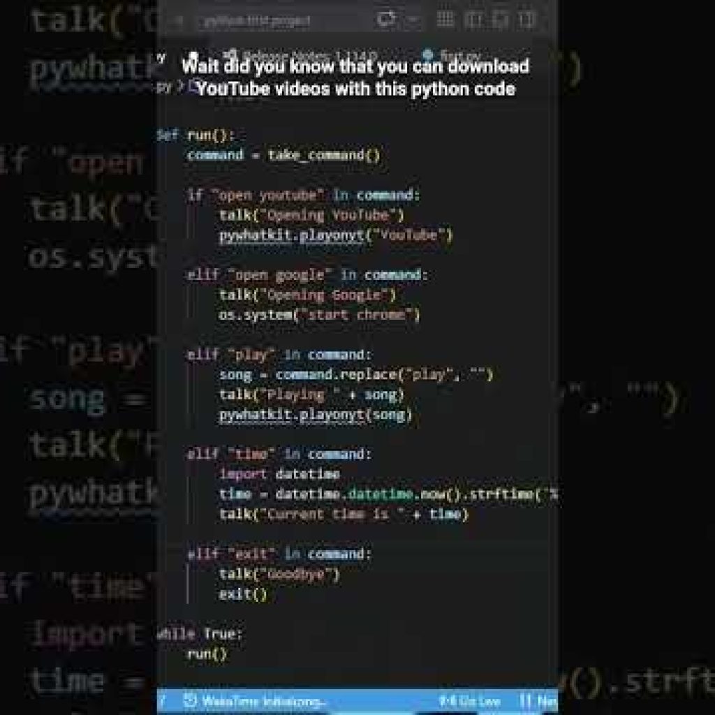 Download YouTube Videos Using Python 🔥 | Simple Python Script #shorts