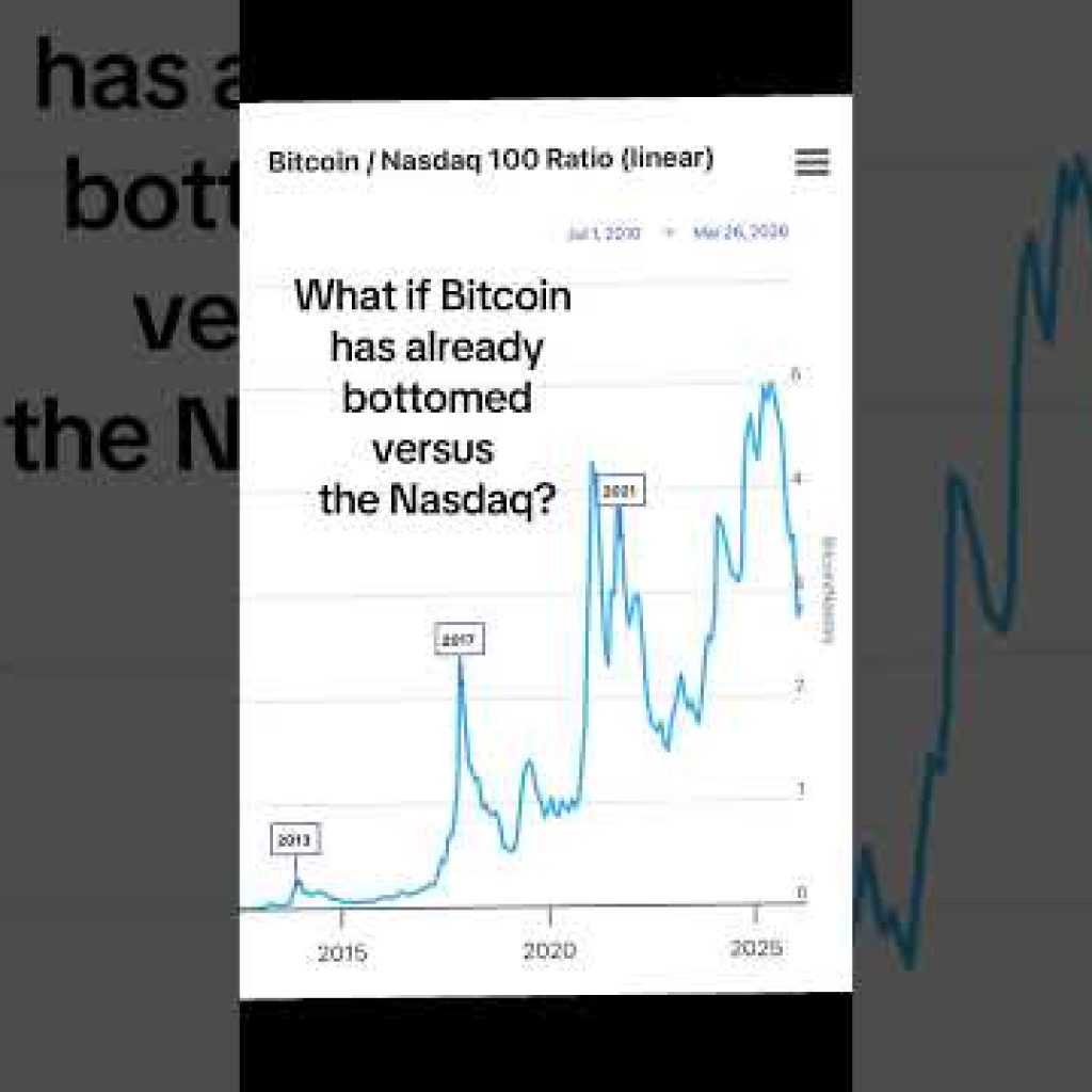BITCOIN BOTTOMED VERSUS NASDAQ? #btc #crypto #news #facts #technicalanalysis #fyp