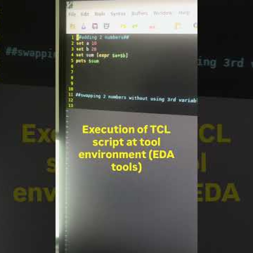 TCL scripting from scratch series 2 #vlsi #vlsidesign #education #neso #nvidia