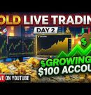 Day 2 – Live Growing $100 Account with PT Scalper Pro MT5 EA | TradingBotLab