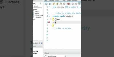 अपना पहला SQL Table बनाना सीखें! 💻Part 2 #Shorts #table #inseconds #database #mysql