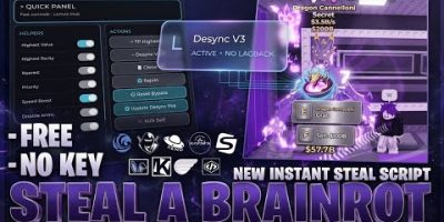 Steal A Brainrot Script 2026 | Desync + Anti Hit + Instant Steal | No Key Mobile 🎯