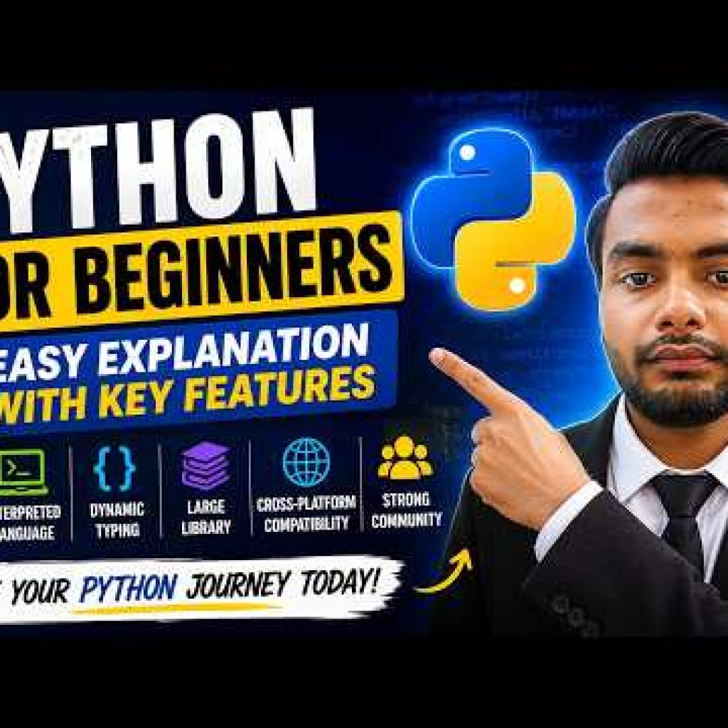 Python for Beginners | Easy Explanation with Key Features | in English  #python