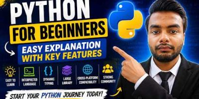 Python for Beginners | Easy Explanation with Key Features | in English  #python