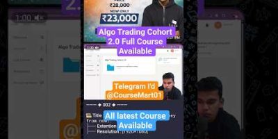 Algo Trading Cohort 2.0 Full Course Available for free π | leak course | latest Course | #shorts !