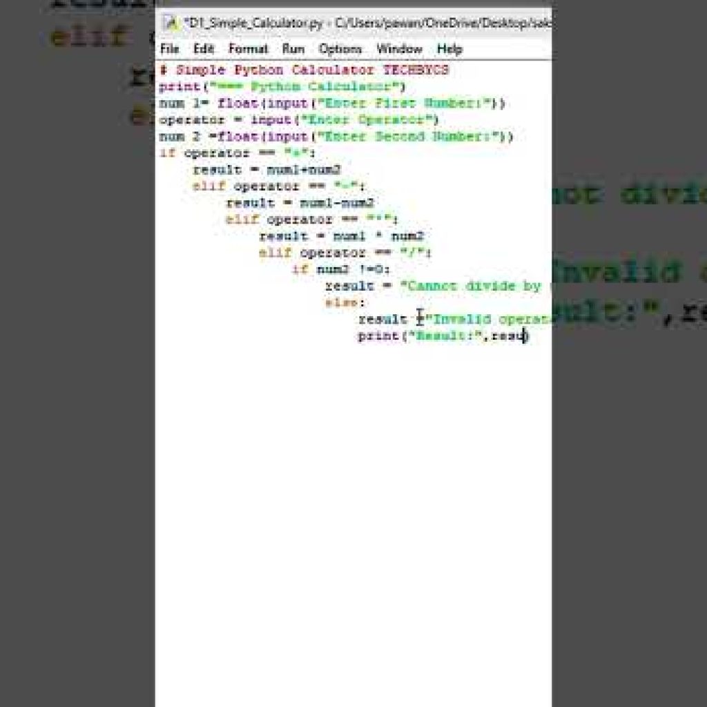 Build Calculator using Python 🧮 #pythonlearning #learningstatus #pythonminiproject #codinglife