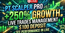 167% Growth Already Done On $100 Deposit – PT Scalper Pro v10.1 MT5 EA | TradingBotLab