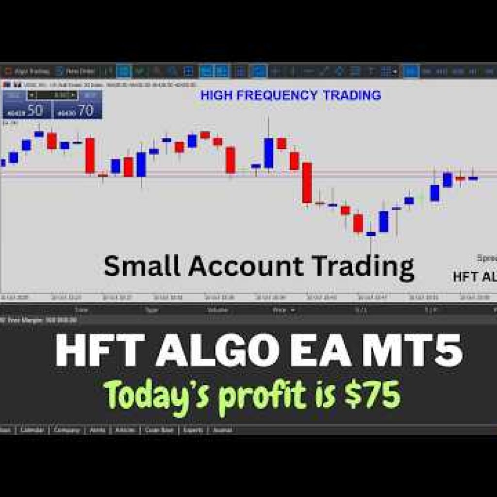 HFT Algo EA MT5 Live Small Account Trading Todays Profit Is $75 High Frequency Trading